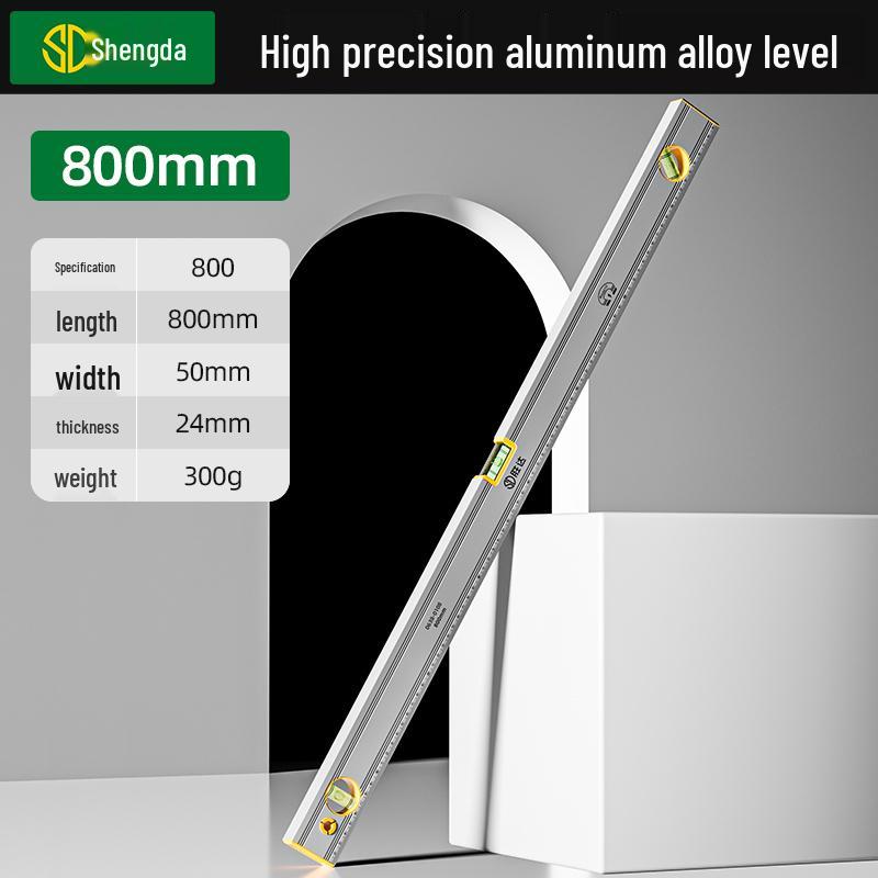 High Precision Magnetic Mini Spirit Level Ruler - Aluminum Alloy, Drop-Proof Tool