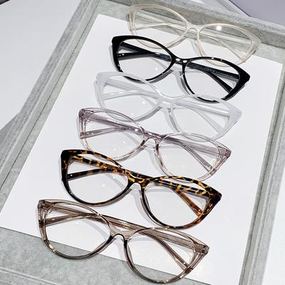Färdig Cat Eye Båge Minus Glasögon Vintage Anti Blue Light Blocking Kortsynt glasögon Unisex Receptbelagda Myopia Glasögon
