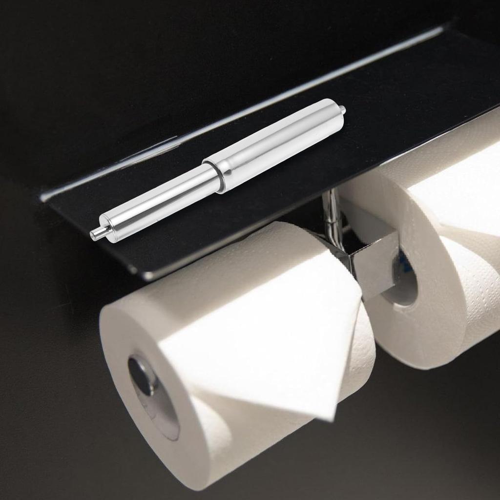 Toilet Paper Holder Roller Spindle Replacement Rod PP Spring Loaded Paper Holder Insert for Bathroom