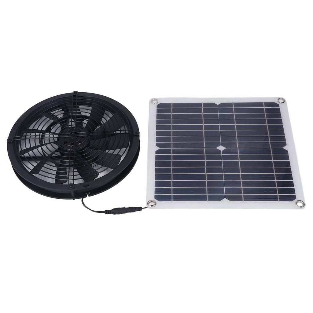 5V 10W Solar Panel Powered Fan Quite Operation Exhaust Ventilator Fan for Greenhouse RV Camping