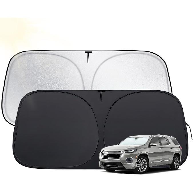 Windshield Sun Shade for Toyota Tacoma 2016-2025,  Fit Car Sun Shades with 420D Fabric & Foldable Memory Steel Wire, Sunshade for Car Windshield