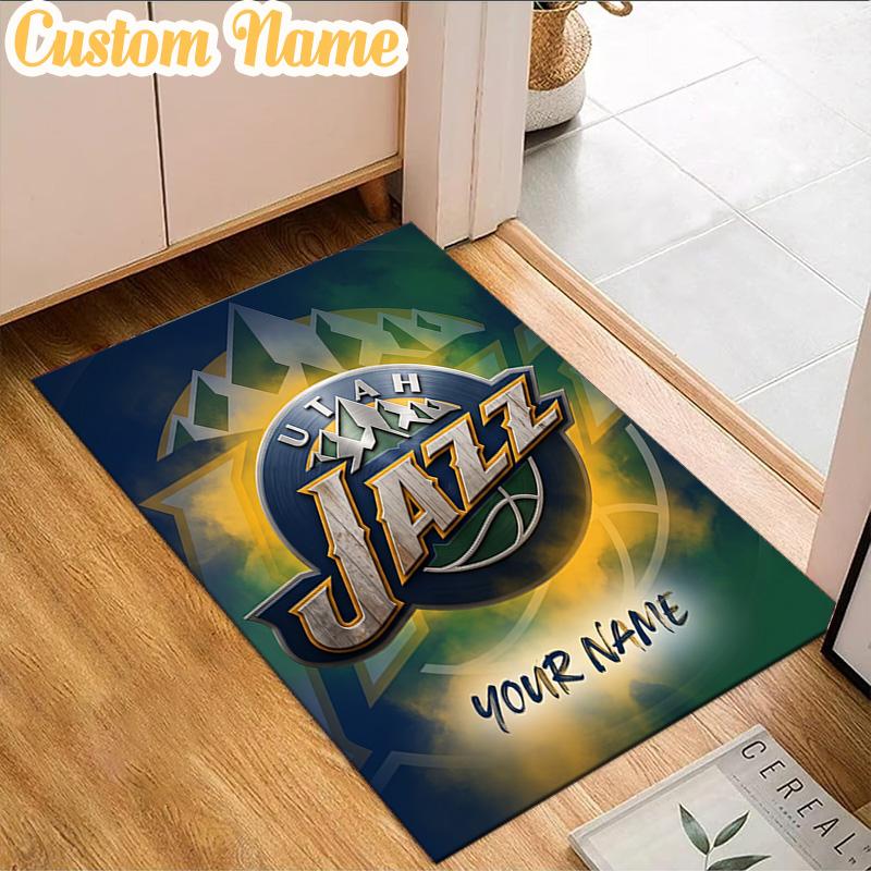 Custom Name Jazz Basketball Team Rug, Office Rug, Chair Rug, Carpet for Living Rooms, Doormat Game Rug Home Decor Christmas Gifts