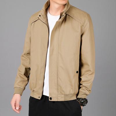 New Men's Large-size Coat Autumn Casual Korean Version Handsome Slim Tooling Jacket Cotton Top