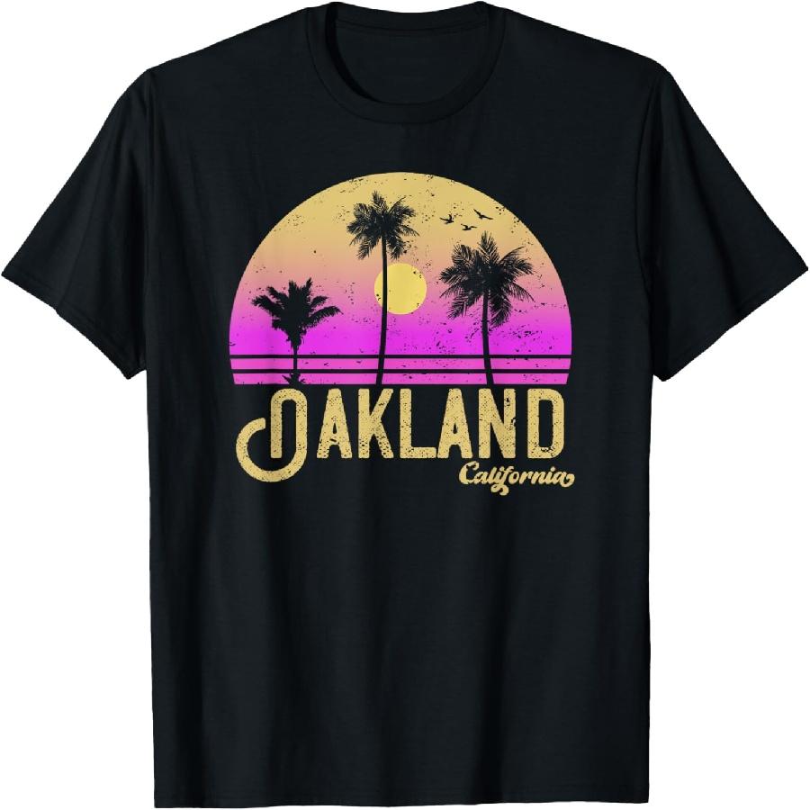 Oakland California Retro Vintage Sunset T-Shirt XXXXXL чёрный