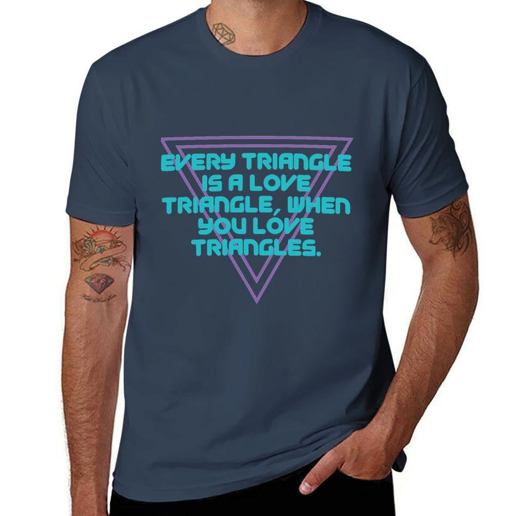 Love triangle T-Shirt man t shirt summer g man t shirts for men man t shirt cotton high quality T-Shirt