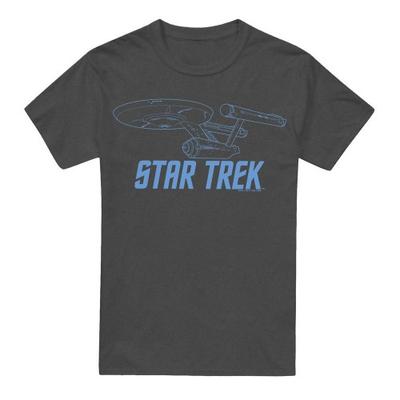STAR TREK Unisex Adult Enterprise Outline T-Shirt