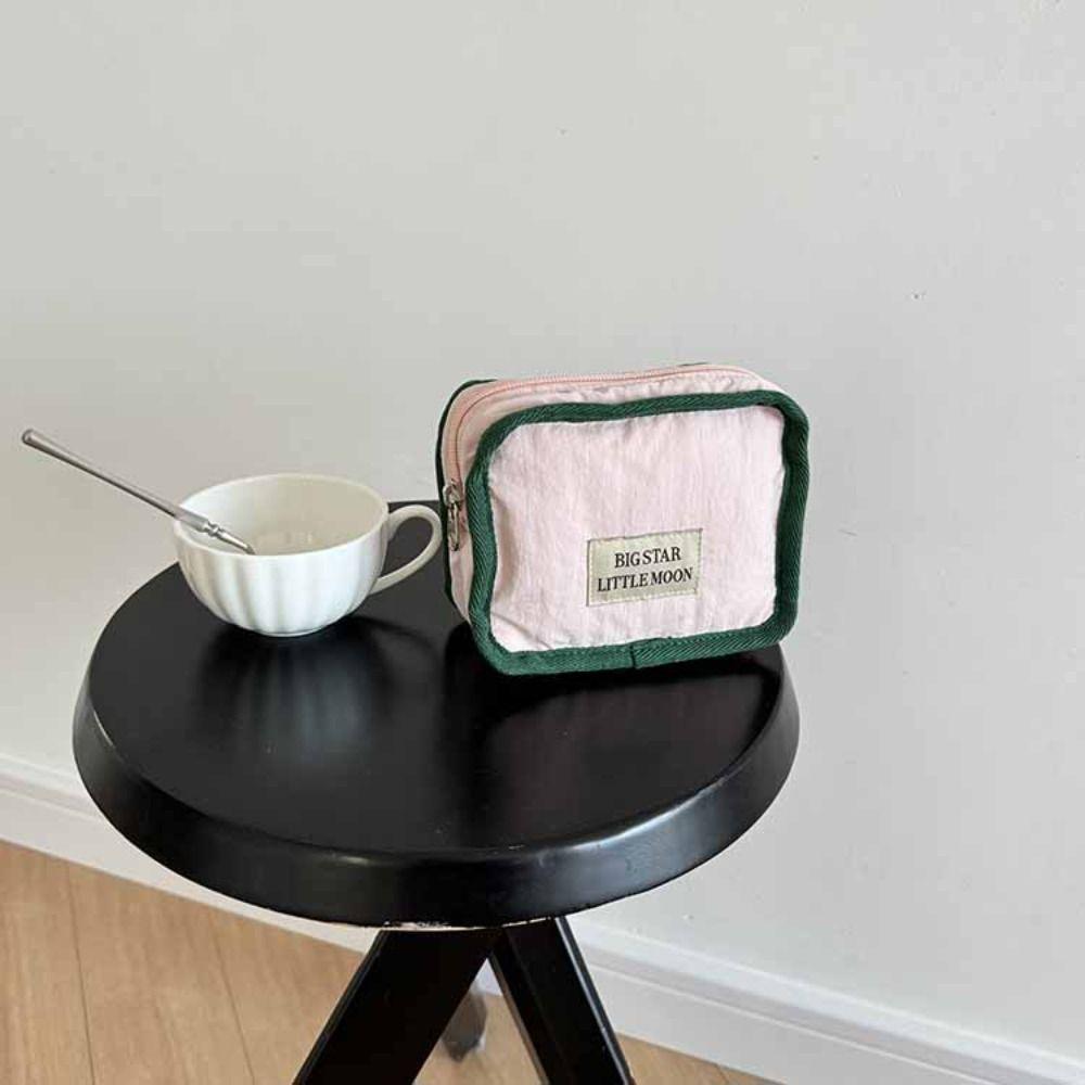 Korean Style Contrast Color Cosmetic Bag Portable Sanitary Napkin Storage Bag  Napkin Towel