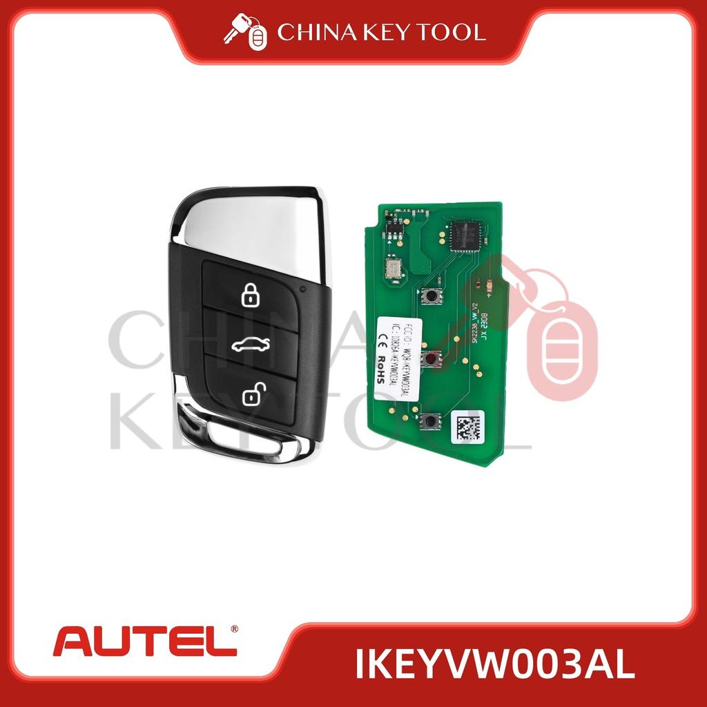 1PCS Autel IKEYVW003AL VW003AL Universal Smart Remote Key 3 Buttons for Volkswagen For Autel Smart Key For KM100 IM508 IM608 KM1