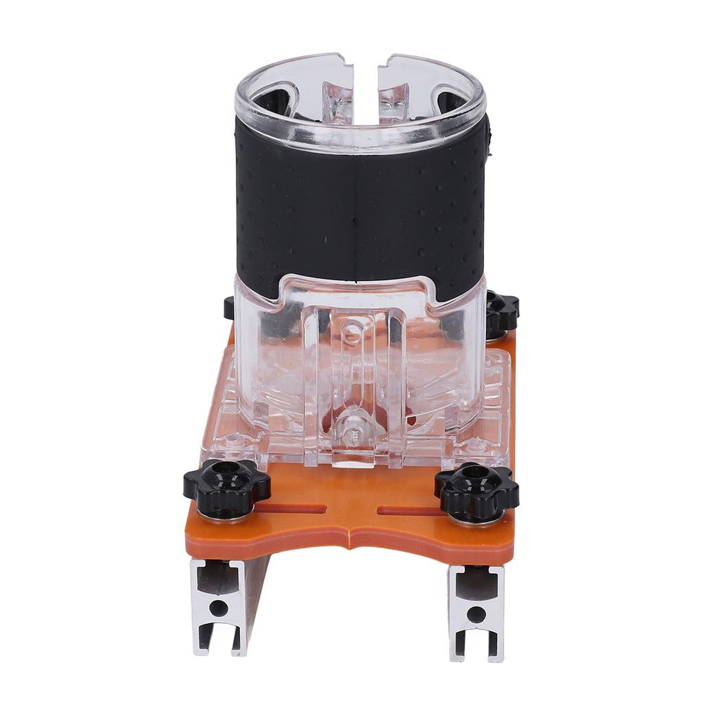 Woodworking Router Base with Transparent Cover Milling Cutter Slotting Bracket Wood Trimmer