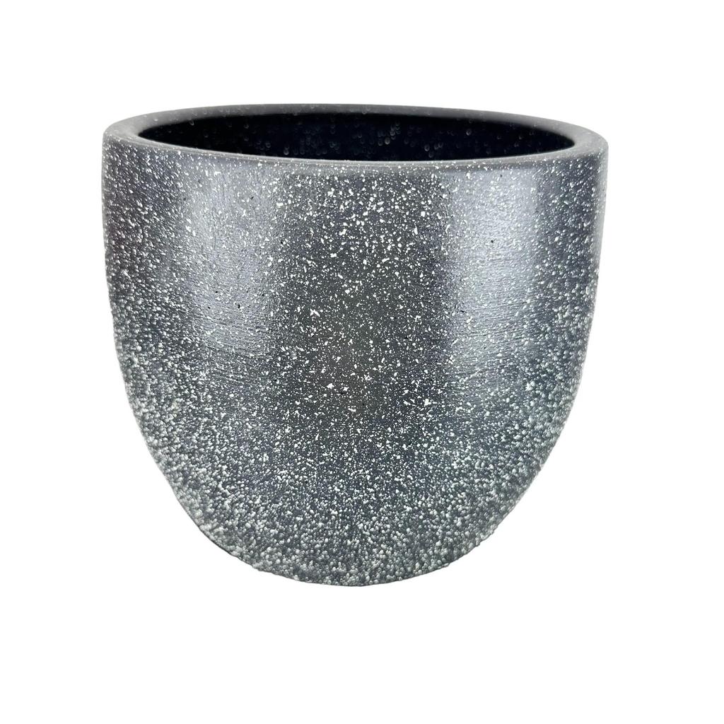 Plant Design Grauer Granit-Erdtopf, Pflanzgefäß, Wohnzimmer-Blumentopf – 19 cm