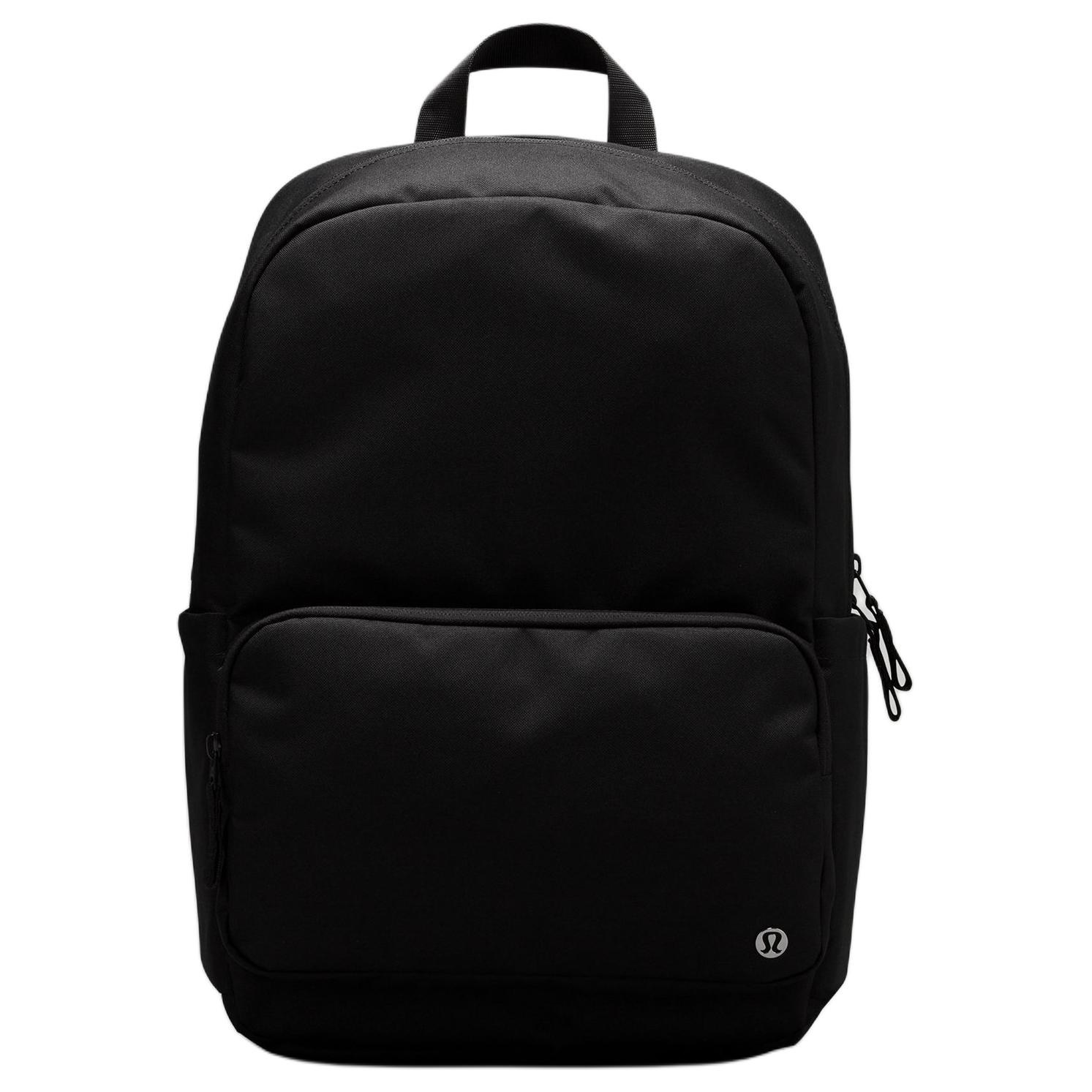 Lululemon Everywhere 22L Brand Logo Zipper Closure Canvas Backpack Unisex Backpack Black LU9BRWS-304463 Black
