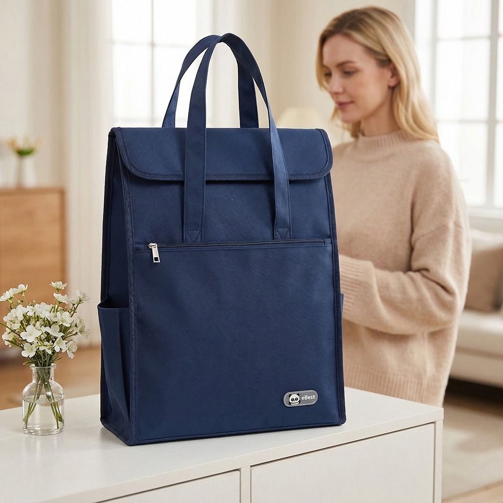 Durable Tote Bag Double-Layer Shoulder Handbag Casual Student Tutorial Bag  Document
