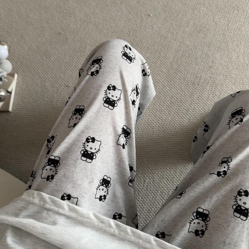 Women's Summer Loose Pajama Pants: Imitation Cotton, Versatile for Home or Outdoor Wear