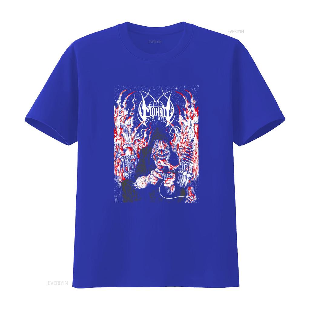 MONAD DRUID T Shirt XXL Navy Blue Breakcore Grindcore Gabber Death Metal IDM Gothic Horror Print Vintage Washed Stylish