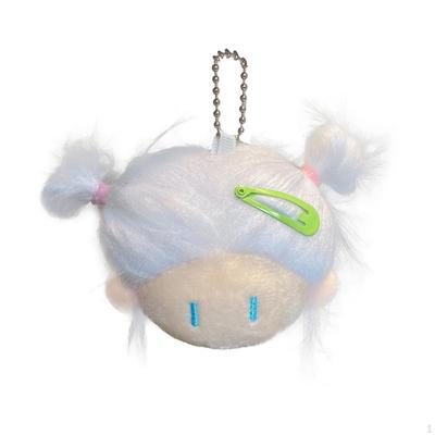Chaveiro de pelúcia com pingente, novidade, porta-chaves, bolsa, decoração de bolsa