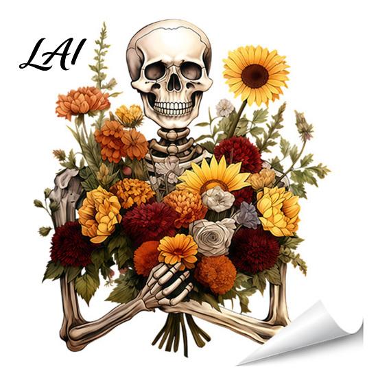Reusable Decorative Window Sheets Halloween Static Clings Spooky Ghost Floral Skull Stickers Cling Decals for Glass No-Adhesive Party Indoor Outdoor