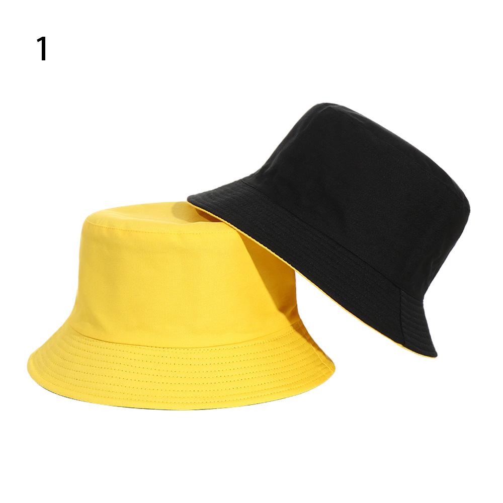 New Double-Sided Bucket Hat Women Men Beach Anti-UV Sun Hat Wide Brim Visors Foldable Portable Summer Fisherman Panama Cap