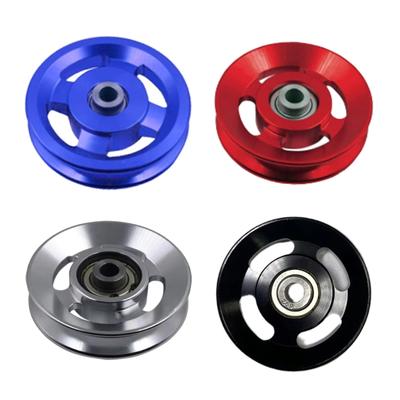 Round Rope Pulley, Wire Rope Wheel Metal Pulley for Rope DIY Fitness Gym Equipment Cable Machine Wire Rope Pulley Wheel