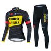 Mens Cycling Jersey Set Long Sleeve Quick Dry Breathable Mountain Road Bike Apparel