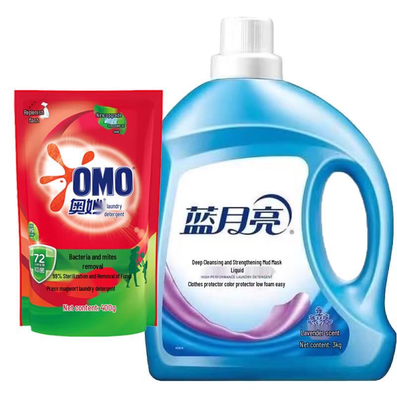 OMO Disinfectant & Blue Moon Laundry Detergent Pack