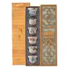 Fulu Ge Kiln Hand-painted Ceramic Gongfu Teacup Set with Gift Box and Custom Logo