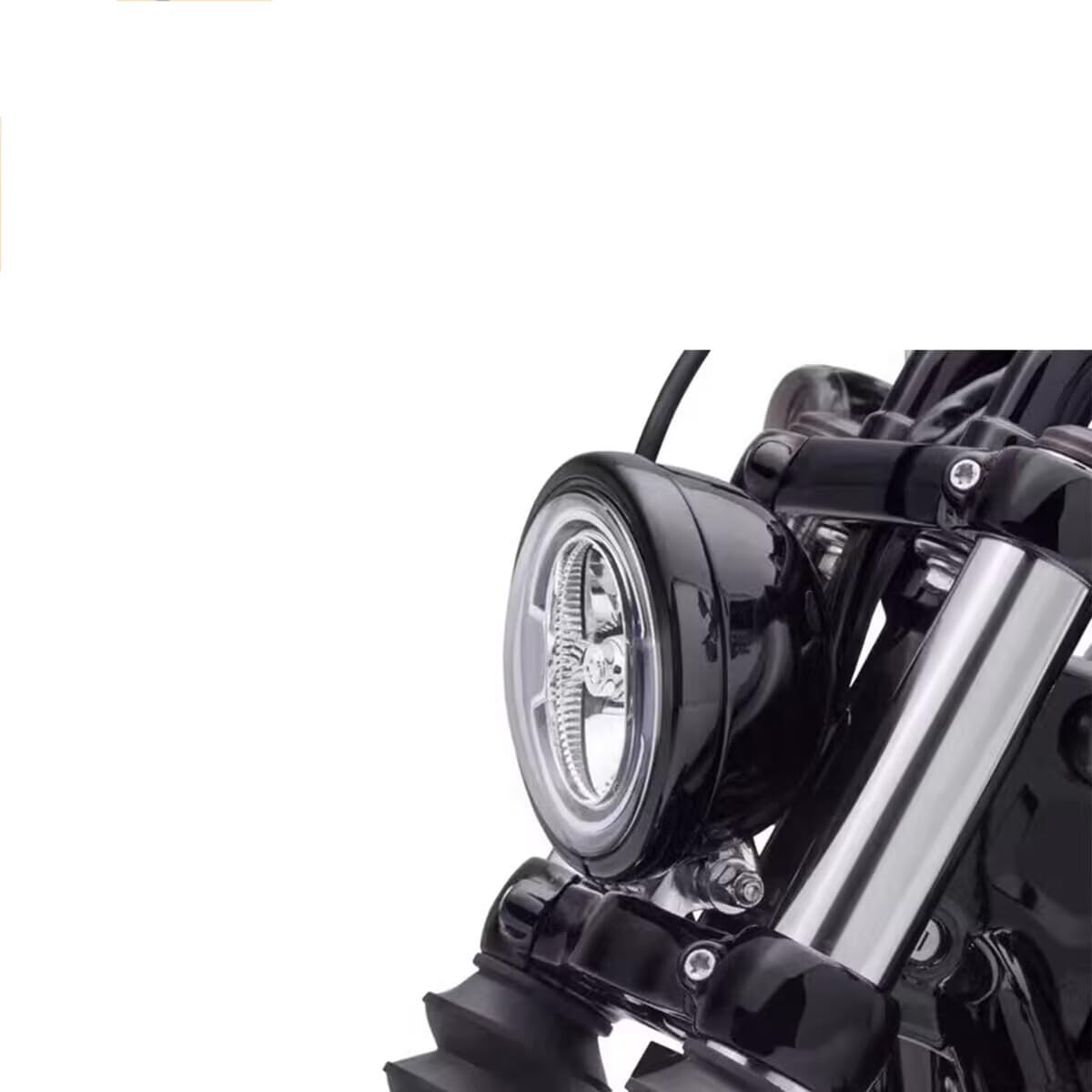 

H RUO Motorcycle 5.75 Headlight Headlamp Trim Ring Fits for Harley Sportster Iron XL 883 1200 Dyna Softail Street Bob
