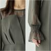 Party Dress Chiffon Poet Sleeve Long One Piece Dress For After Formal Body Wedding Dress Date Maternity Dinner Occasion 300068 [MORE AUNI] Weddings,