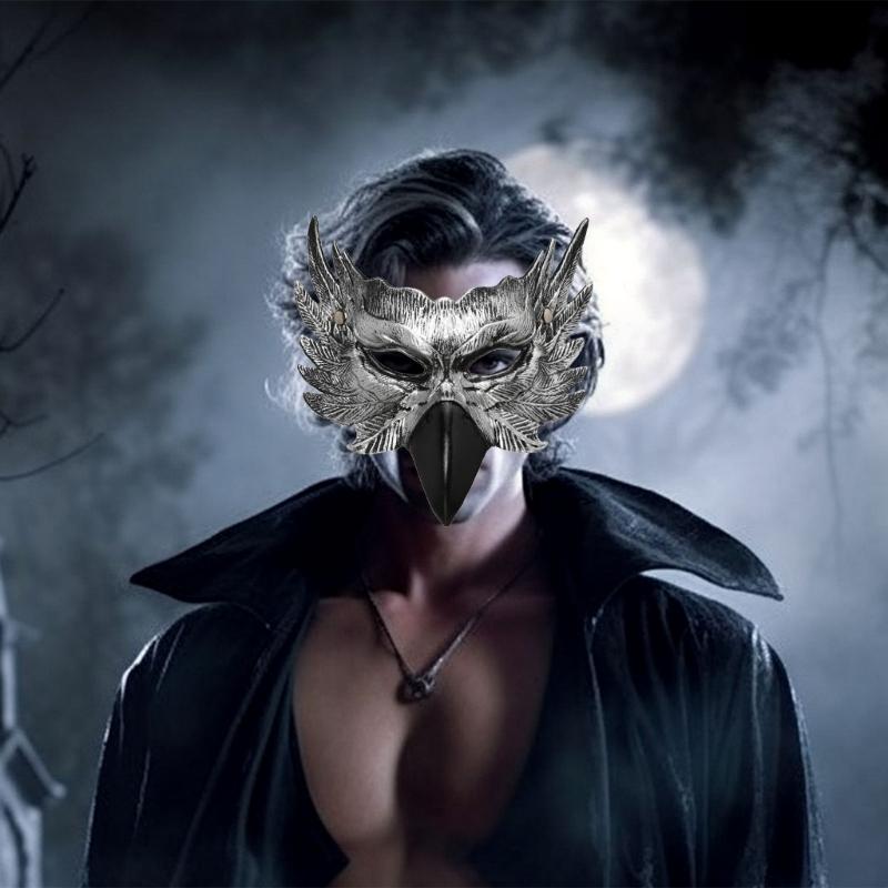 1 Piece PU Hawks Face Mask Comfortable Fit For Halloween Celebration Themed Parties And Role Plays