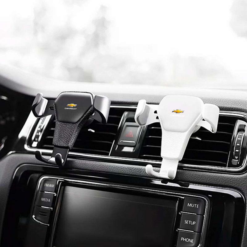 Gravity Car Badge Phone Holder Bracket Air Clip Mount Stand Accessories For Chevrolet Cruze Malibu Sail Spark Captiva Equinox Trax Tracker AVEO Lova