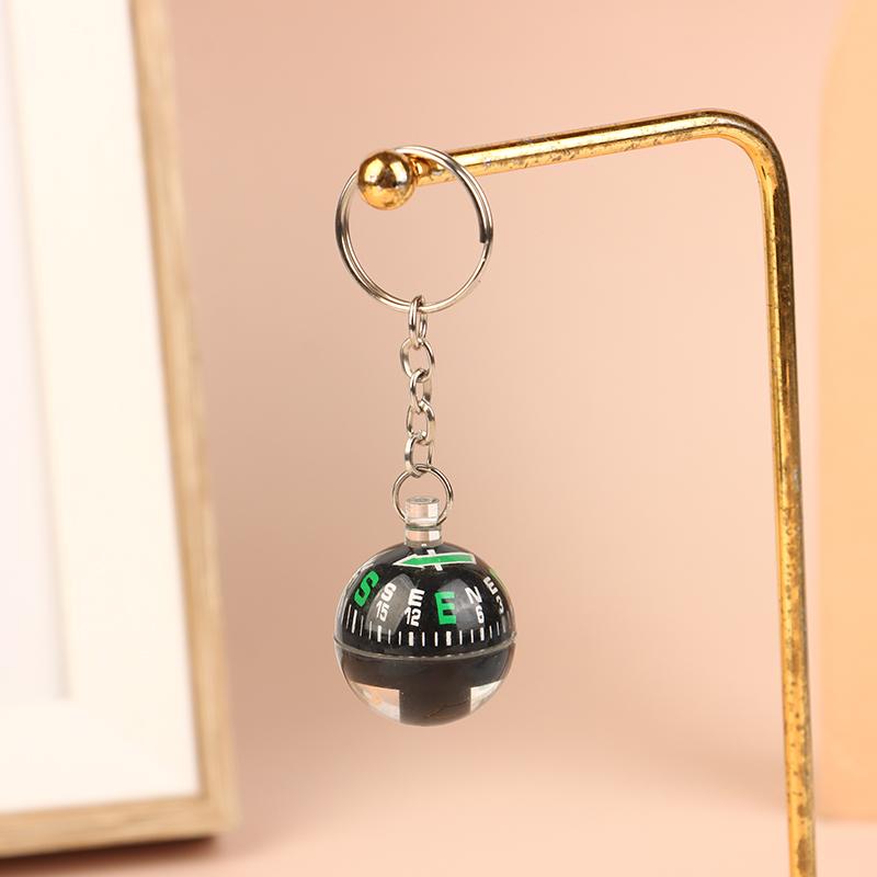 Round Shape Small Mini Survival Compasses For Outdoor Camping Hiking Travel Precision Dial EDC Ball Keychain