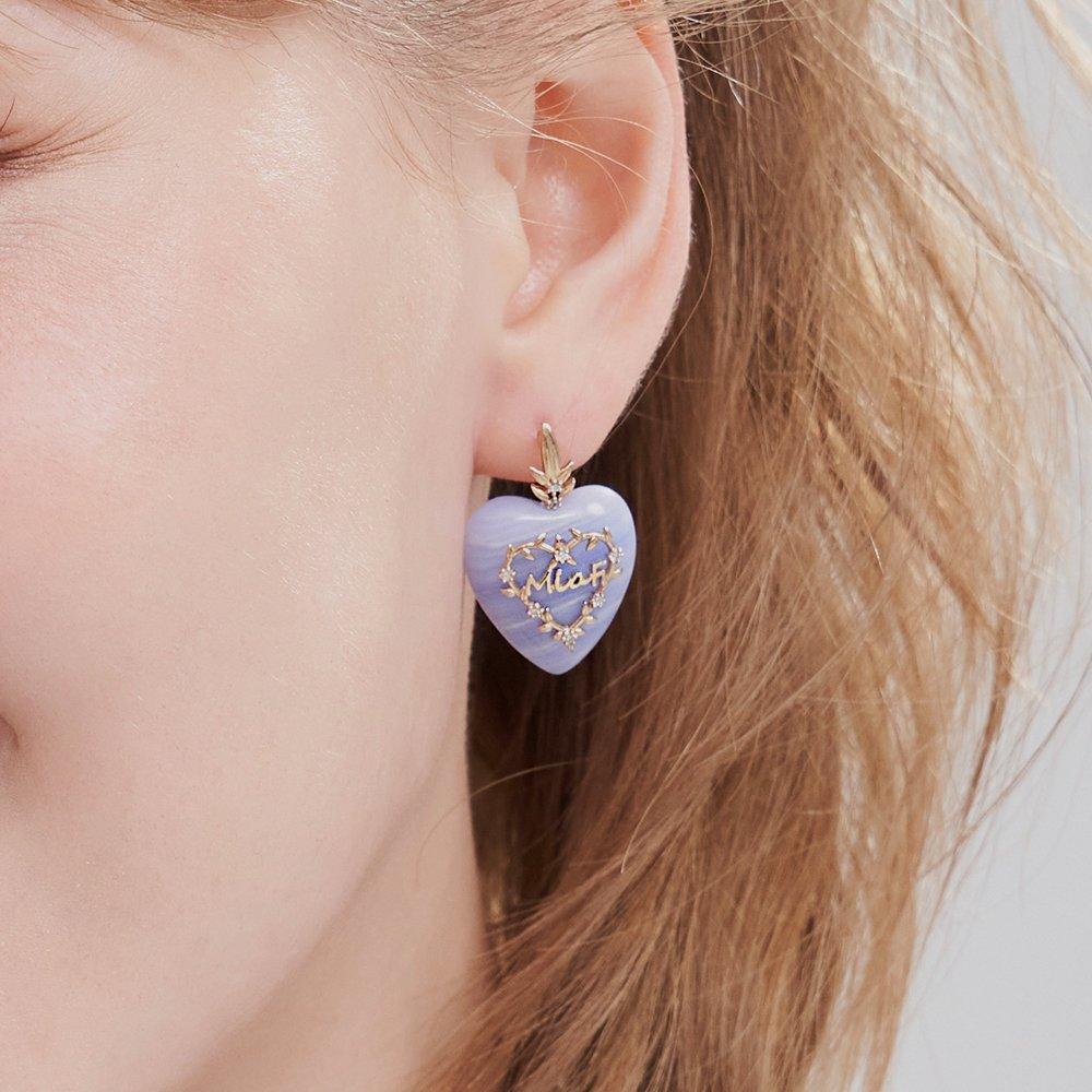 Heybongbong Lilac Blue Earrings