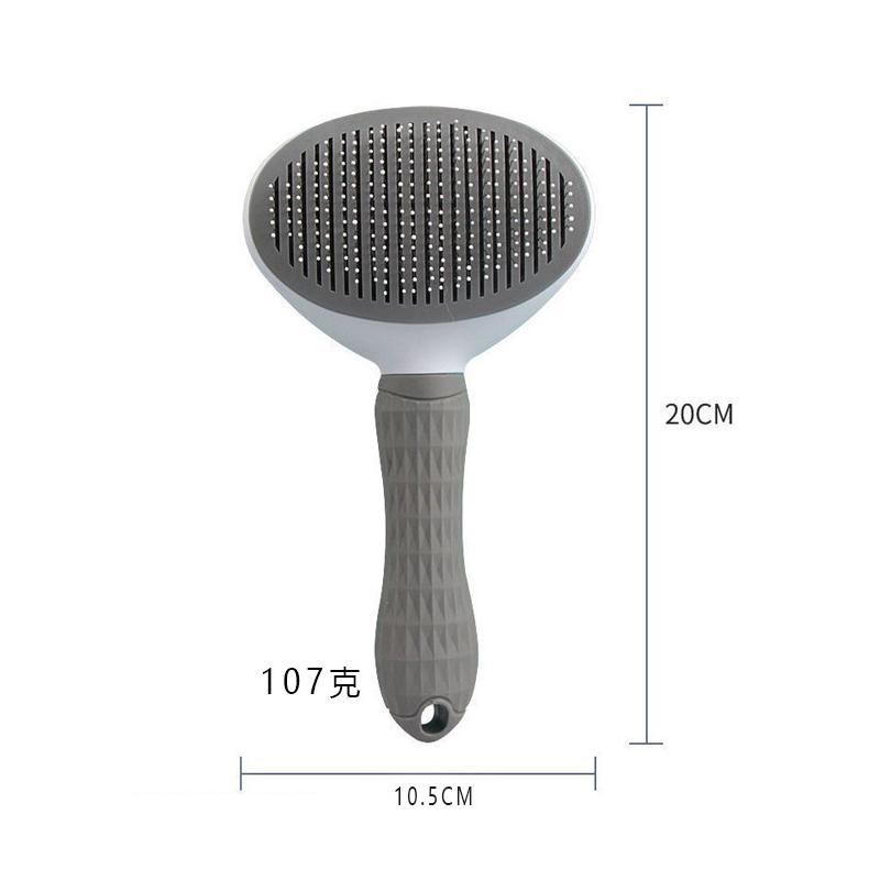 Long-Haired Cat Dog Deshedding Brush - Slicker Brush for Loose Fur Removal Self-Cleaning Pet Grooming Tool Cat Dog Fur Comb