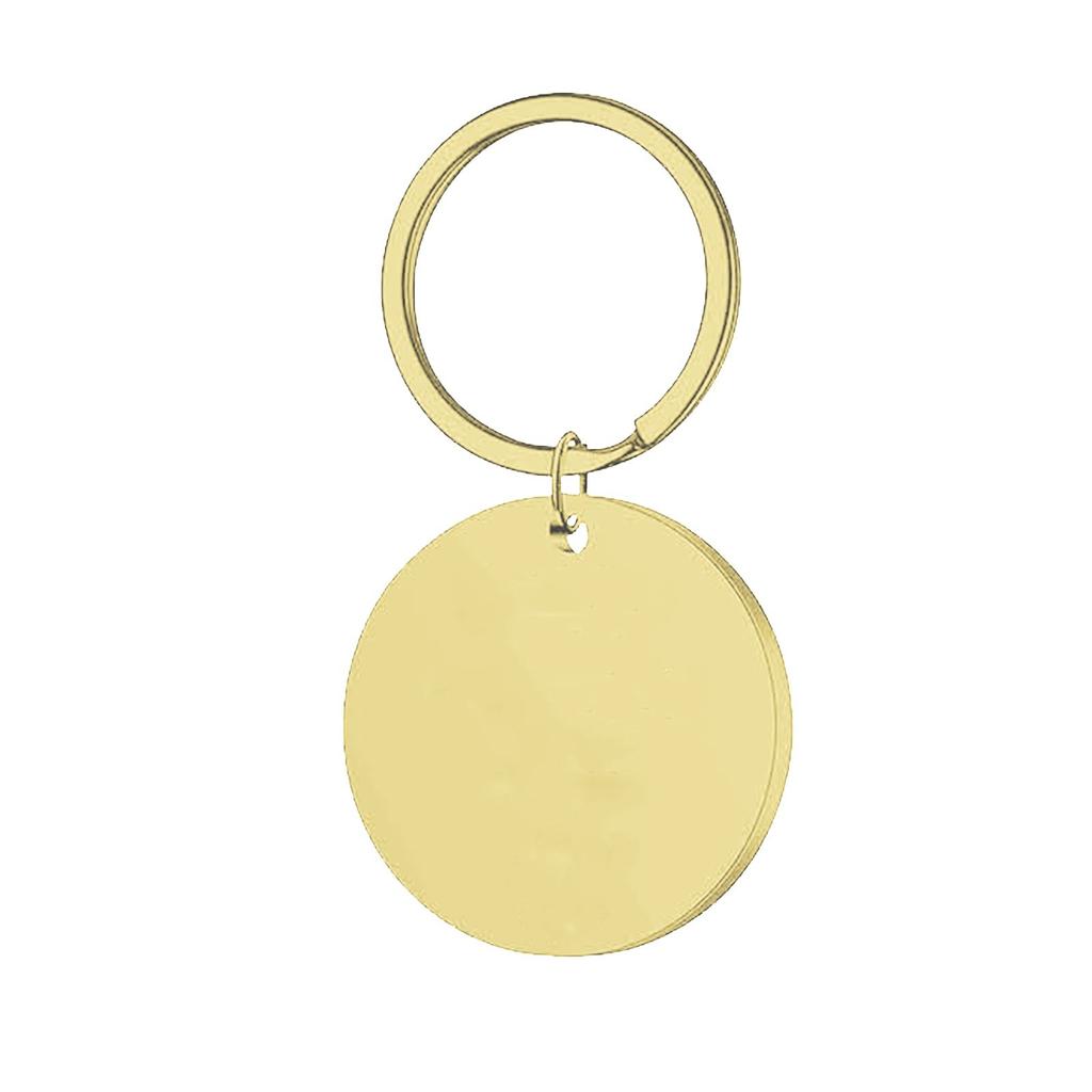 Key Chain Pendant Cross-border Stainless Steel Holiday Gift Small Gift Engraved Metal Key Chain