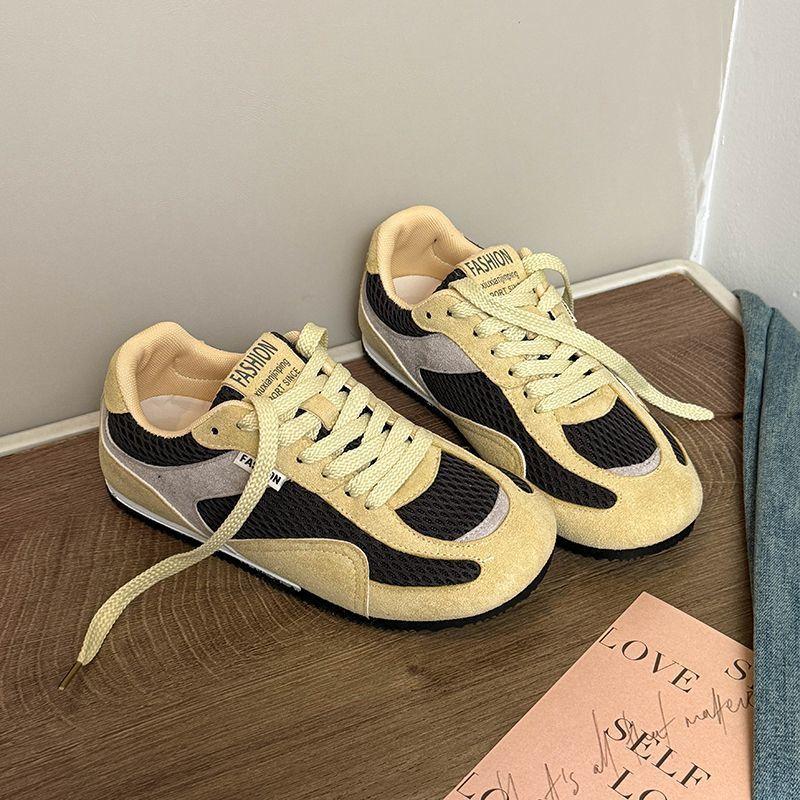 Niche German Training Shoes Women's 2025 Autumn New Breathable Mesh Versatile Casual Sports Shoes Platform Running Forrest Gump Shoes