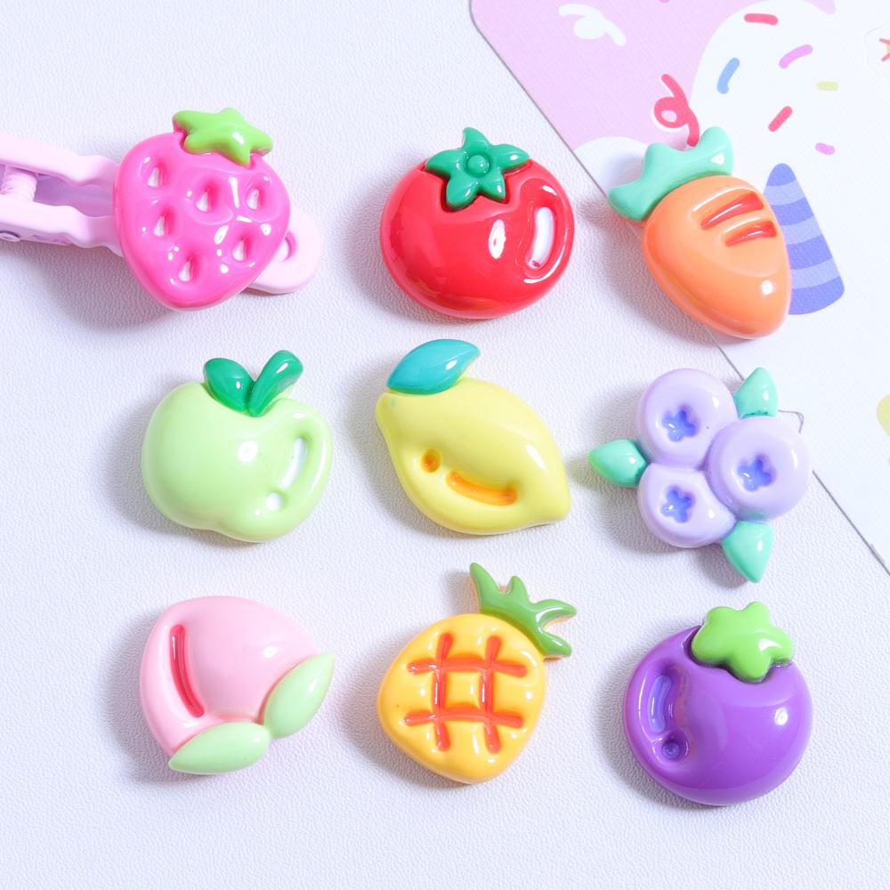 DIY Cartoon Fruit & Veggie Charms: Cream Glue Resin Accessories for Crocs