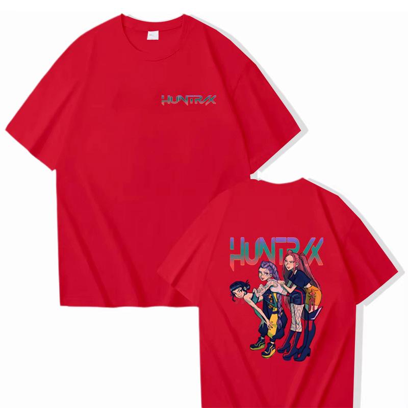 KPop Demon Hunters Aesthetic T-shirts Streetwear Harajuku Y2k Fashion Short Sleeve T-shirt Men Women Casual Loose T Shirt