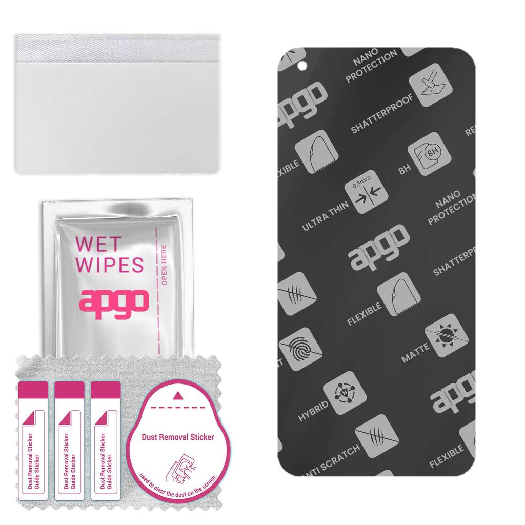 apgo MATNÉ Hybridní ochranné sklo kompatibilní s Realme Q3 Pro Special, flexibilní nano sklo, skvělá náhrada za tvrzené sklo, odolné proti poškrábání