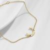 Elegant Gold-Plated Stainless Steel Moon Bracelet - Women's Fashionable Hand Jewelry