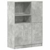Vidaxl Set of 2 Kitchen Cabinets, Concrete Grey