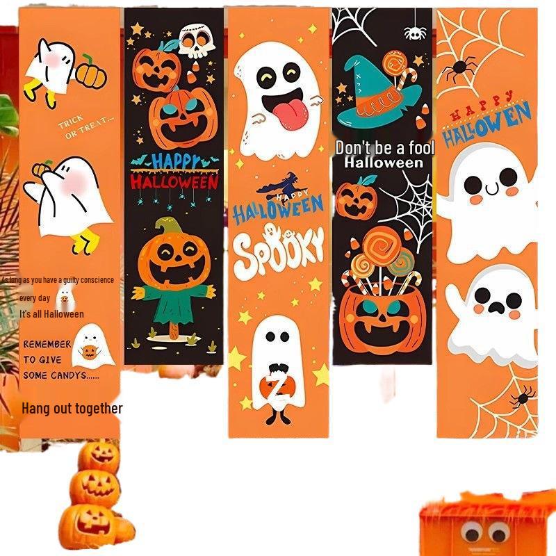 Halloween Förskola Bar Utomhusdekor: Hängande pumlykta & Fotorekvisita-prydnader