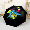 Colorful Cartoon Face Portable Automatic Umbrella with 8-Rib Compact Design for Women/Men Outdoor Accessory Best for Christmas