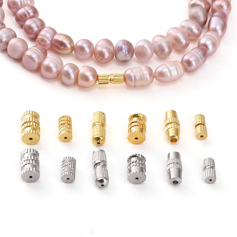 1-10pcs/Bag Plated Screw Clasp Barrel Screw Clasps For Bracelet Necklace Jewelry Making Findings Accessories