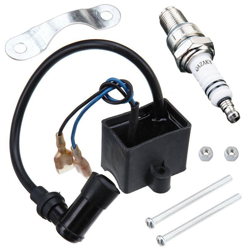 

CDI Ignition Coil Spark Plug For 49cc 50cc 60cc 66cc 70cc 80cc 2-stroke Engine Motorized Bicycle Bike
