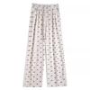 2025 High Waist Petite Bow Soft Drapey Pants - Women's Spring & Autumn