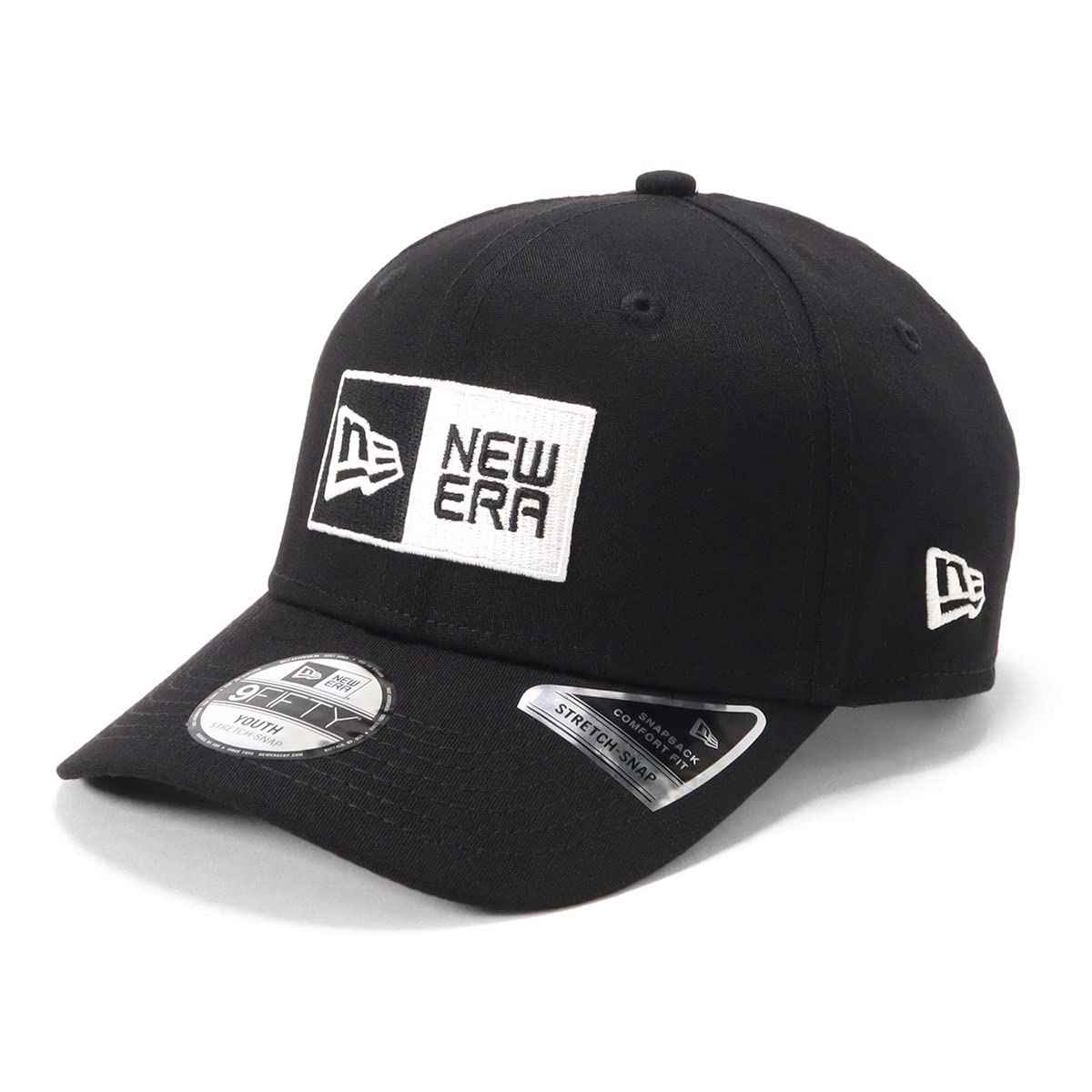

[New Era] Детская кепка Youth 9FIFTY Stretch Snap Логотип в коробке 13695931 Шляпа (Черный x БелыйFJr)