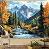 Landscape Tapestry, Scenery Art Wall Tapestries, Nature Wall Decor for Bedroom Living Room Backdrop Colorado Peak Mountain Art