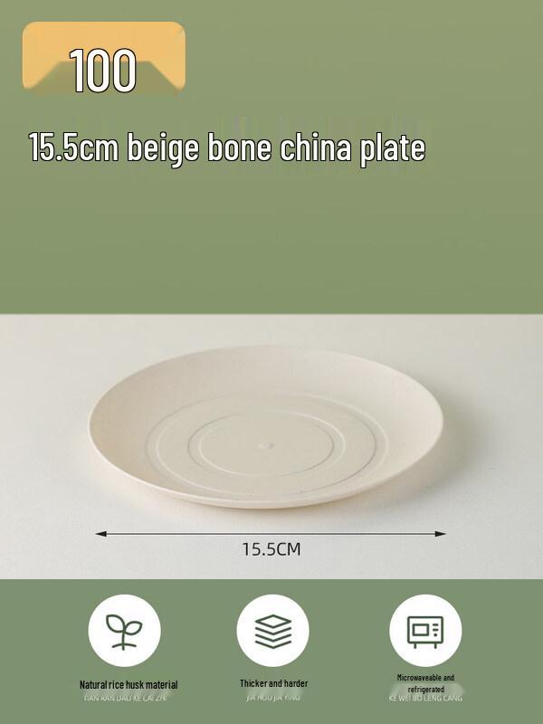 ZISIZ Premium Disposable Round Plastic Plates