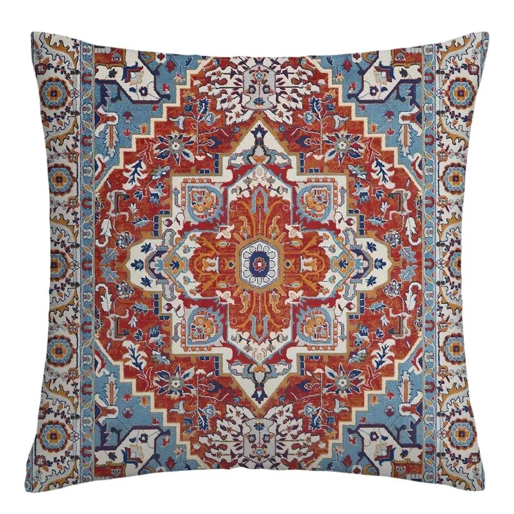 Moroccan Ethnic Cushion Cover, Short Plush Pillowcase Sofa Decorative Cushion Cover, Home Decoration