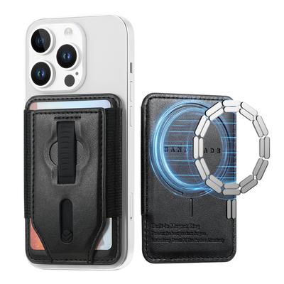 For Magsafe Magnetic Card Holder Wallet Phone Accessories for IPhone Samsung Anti-scratch Card Case Wrist Strap Card Holders