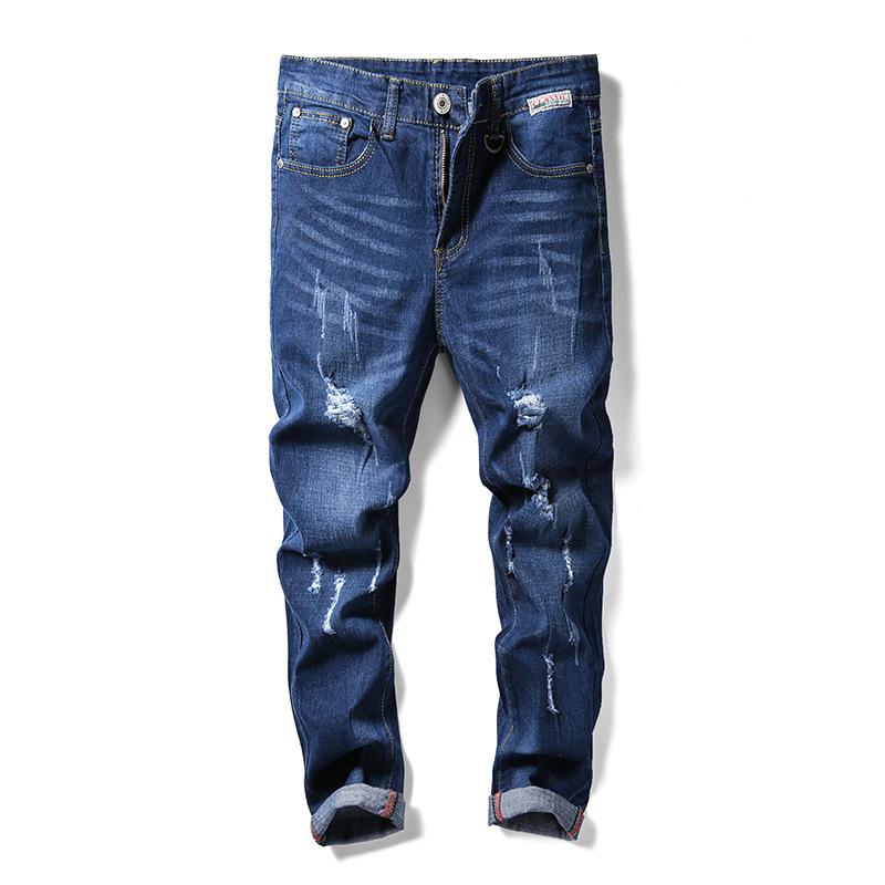 Stretch Jeans Casual Hole Slim Jeans 
